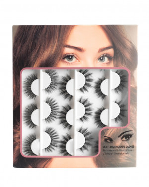 12 Pairs 6D lashes Faux Mink Eyelashes Fluffy Natural Look False Eyelashes Wispies Long Extension Eyelashes Pack Makeup Thick Fake Eyelashes Soft Reusable Lashes