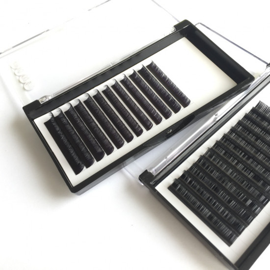 Wholesale Trays Private Label Faux Mink Silk Volume Lashes Individual Mink Eyelash Extension 0.05/0.07/0.10mm 5-25mm C