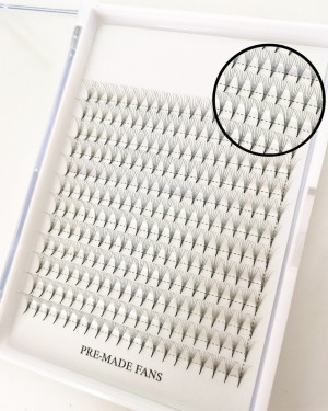 2D/3D/4D/5D/6D eyelashes Short stem rootless volume lash in 0.15/0.12/0.10/0.07/0.05 thickness premade fans