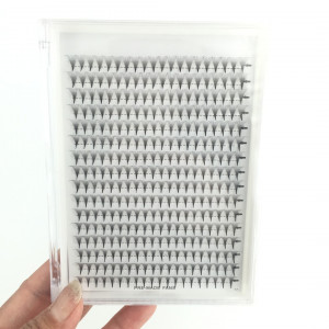 Wholesale OEM Large Tray 240 fans 7d 8d 9d 10d 12d heat bonded volume pointy base lashes 0.07 premade fanned eyelash extension