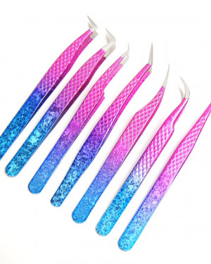 Ombre Custom Lash extension tweezers gold lash extension logo design tweezers eyelash extension eyelash tweezers