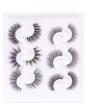 Wholesale Custom Lash Box 3D Strip Faux Mink Eye Lashes Vendors Natural Faux Mink Lashes Private Label Vegan Silk Eyelashes