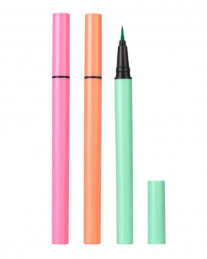 Beginner eyeliner, non-smudge big eye soft tip eyeliner, diamond starry sky holding makeup fine pen tip liquid eyeliner pen, colors eyeliner pen