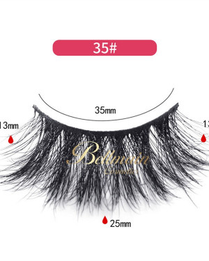 100% handamade 3D Synthetic Silk Eyelashes Lashes Wholesale Private Label #35