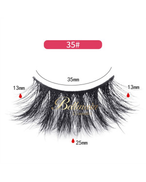 100% handamade 3D Synthetic Silk Eyelashes Lashes Wholesale Private Label #35